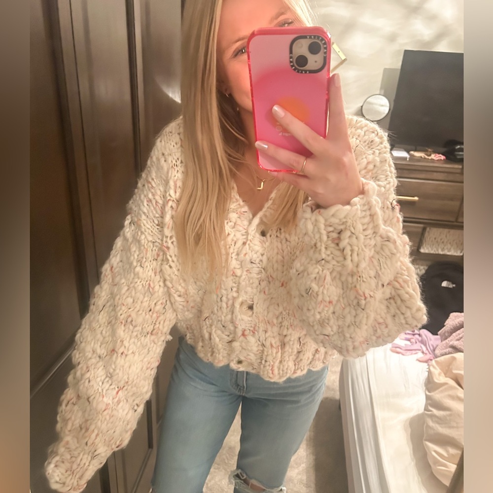 Chunky Knit Cardi Pullover